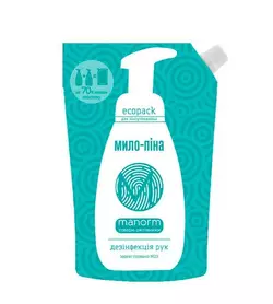Дезінфекційне засіб Манорм для миття рук мило-піна MDM Д/600 мл