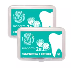 Зубочистка з освіжаючою ниткою Manorm 50шт (2 упаковки)